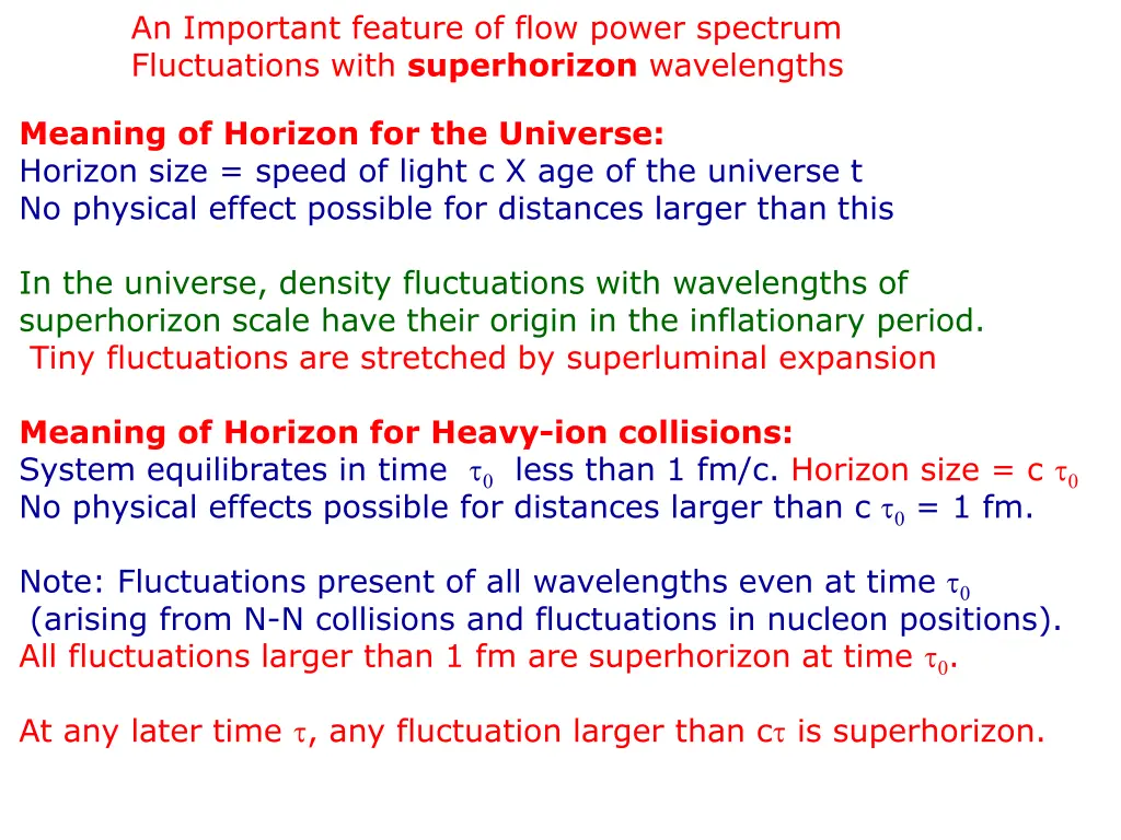 an important feature of flow power spectrum