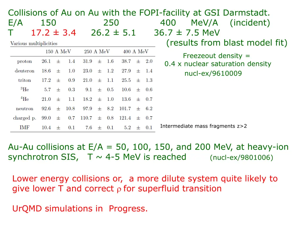 collisions of au on au with the fopi facility