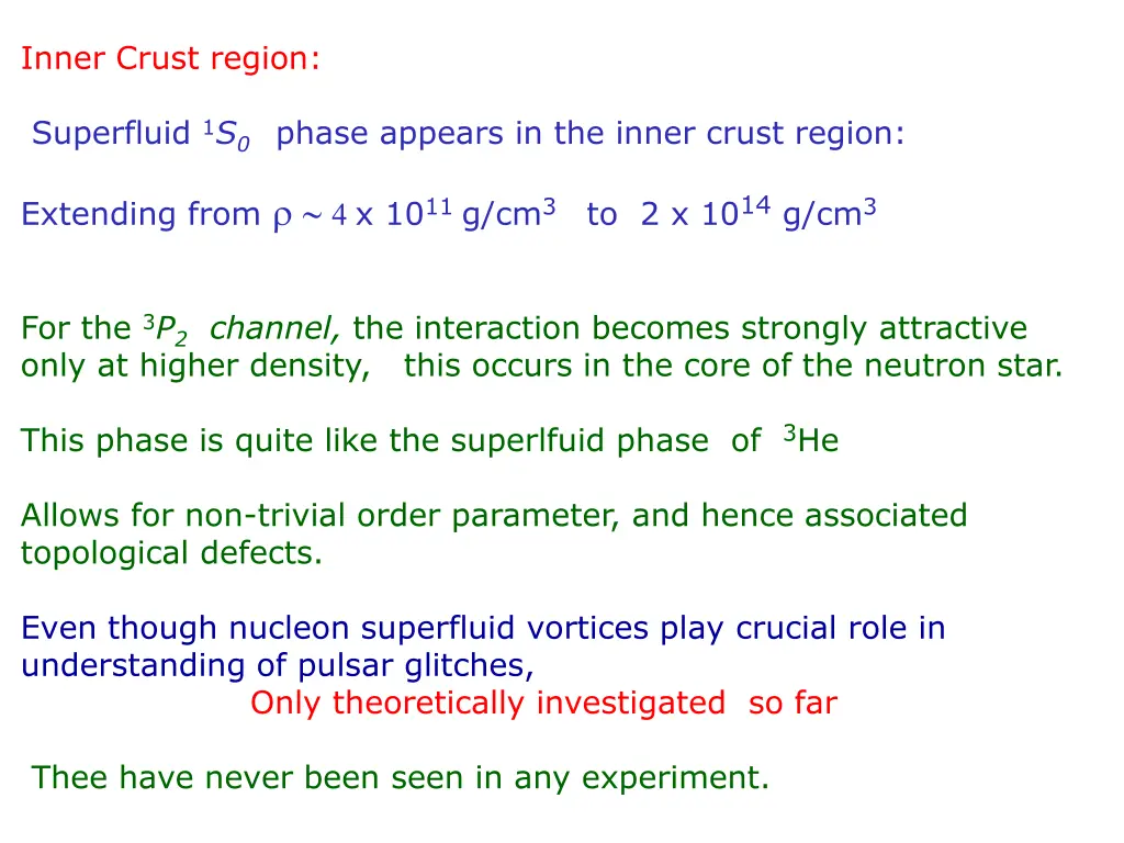 inner crust region
