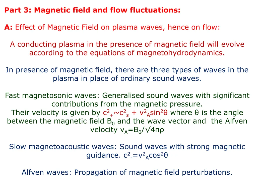 part 3 magnetic field and flow fluctuations