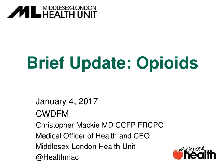 brief update opioids