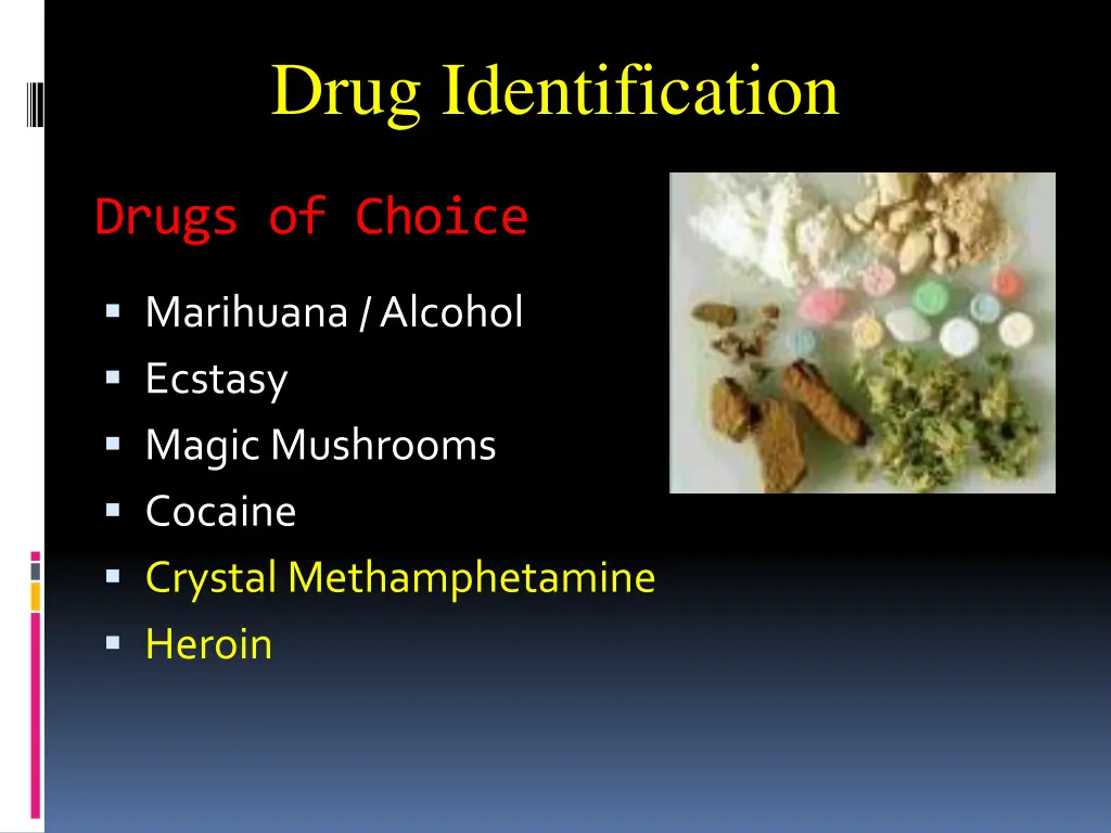drug identification