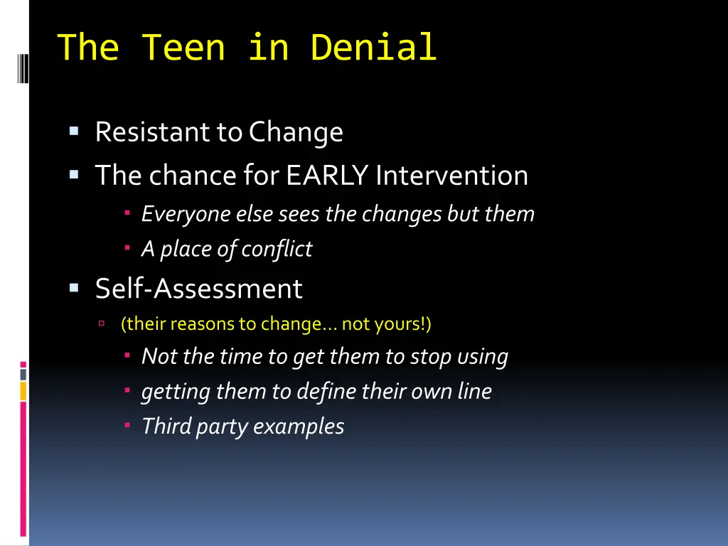 the teen in denial
