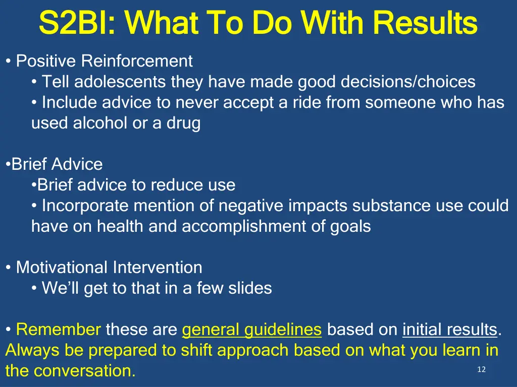 s2bi what to do with results s2bi what to do with