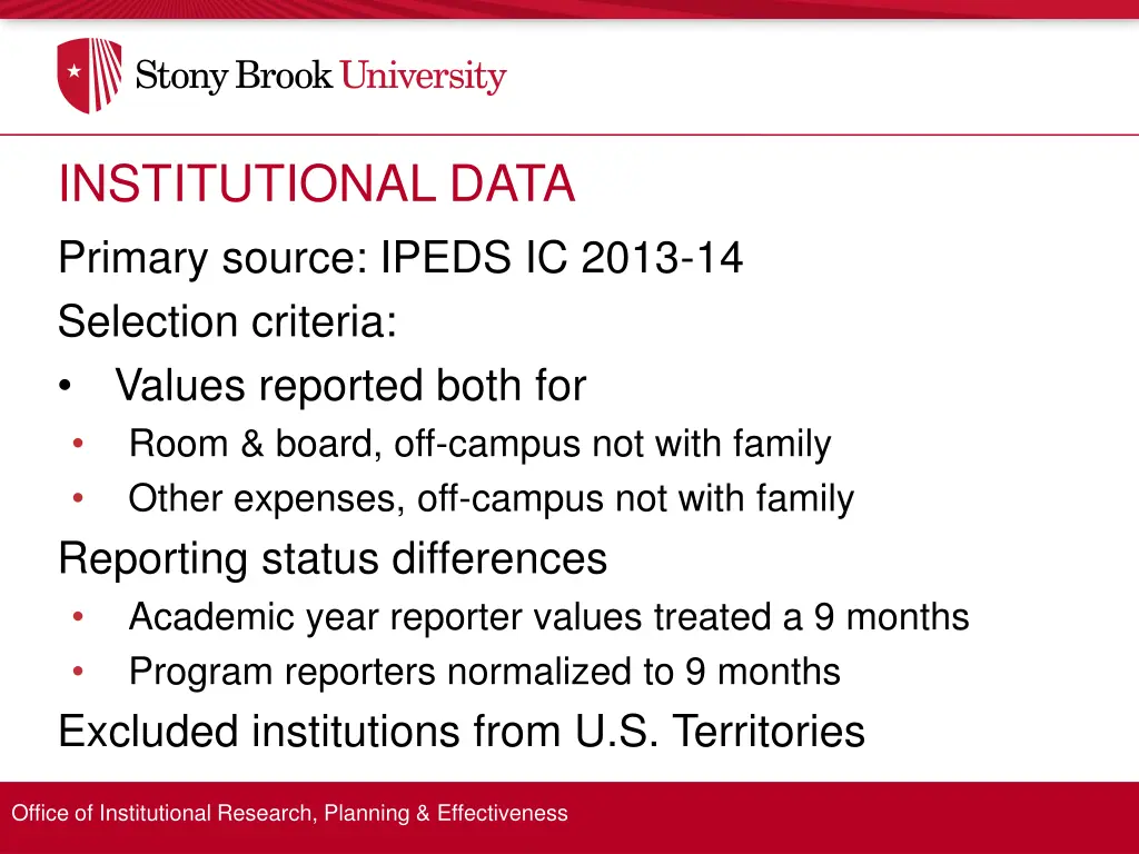 institutional data