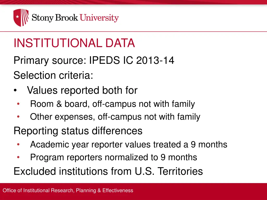 institutional data