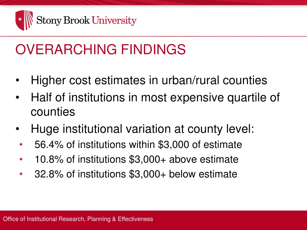 overarching findings
