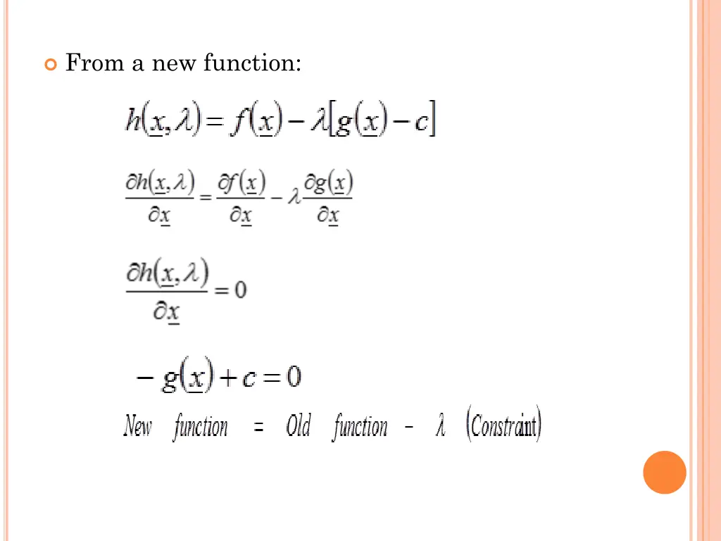 from a new function