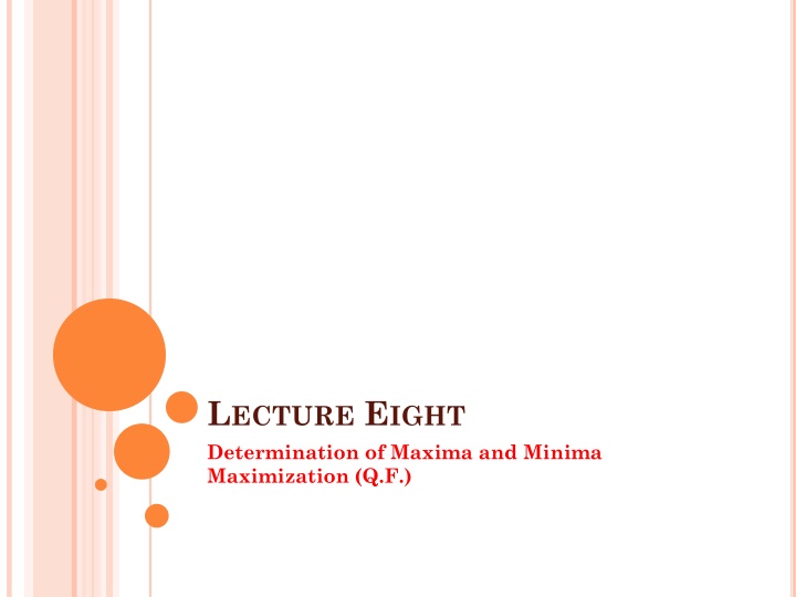 l ecture e ight determination of maxima