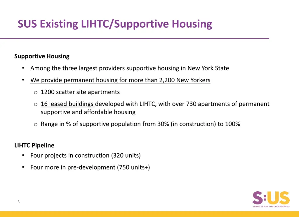 sus existing lihtc supportive housing