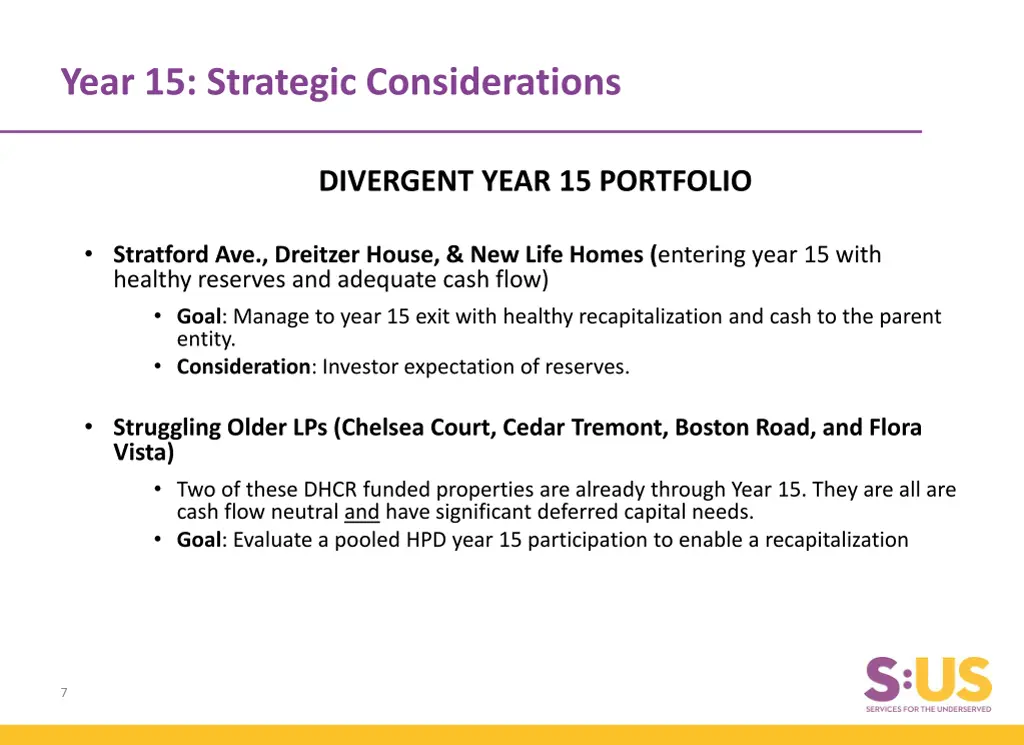 year 15 strategic considerations