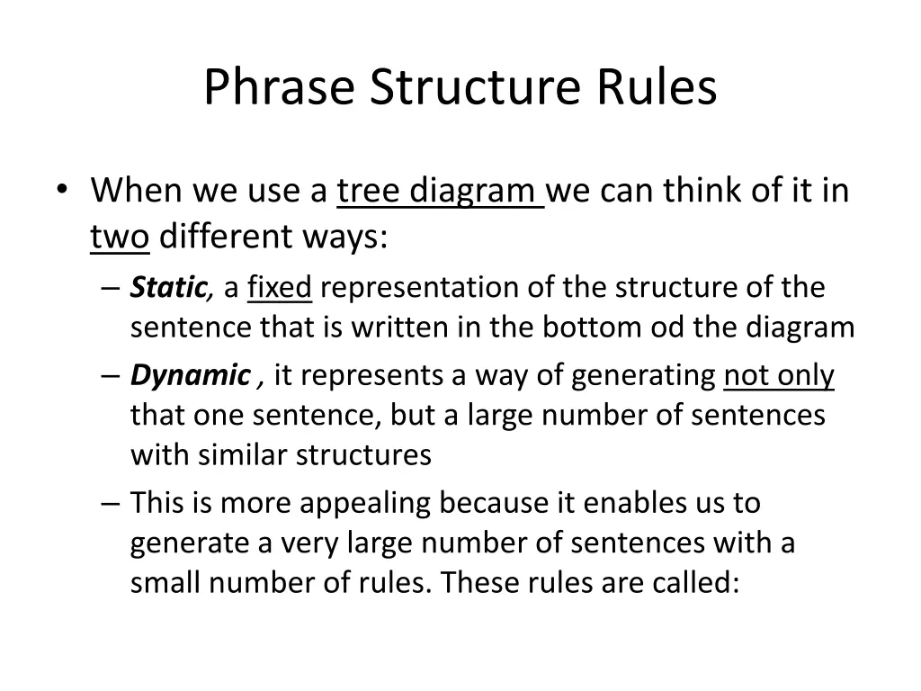phrase structure rules