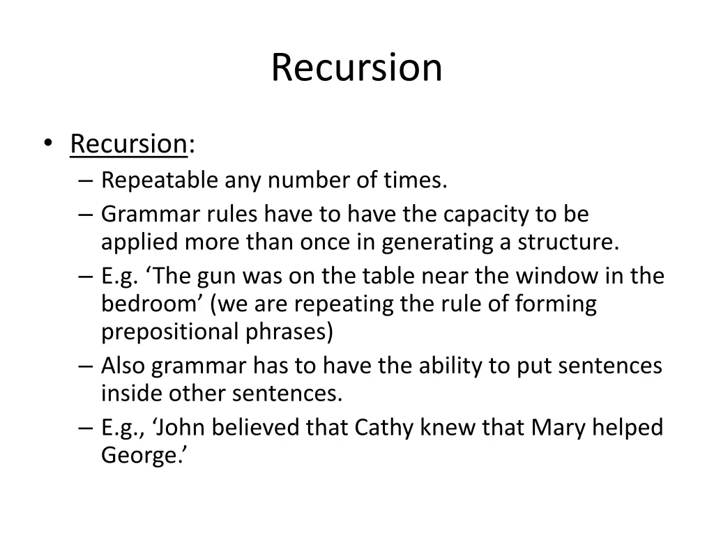 recursion