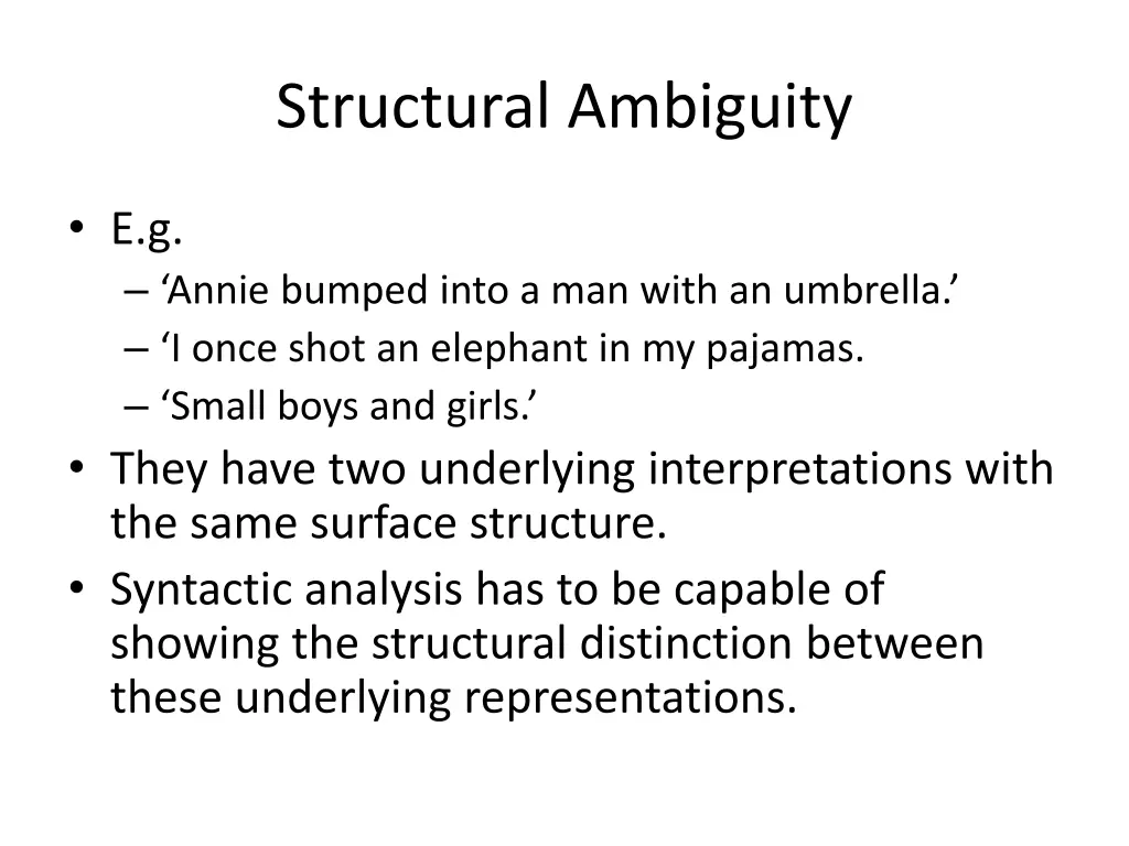 structural ambiguity