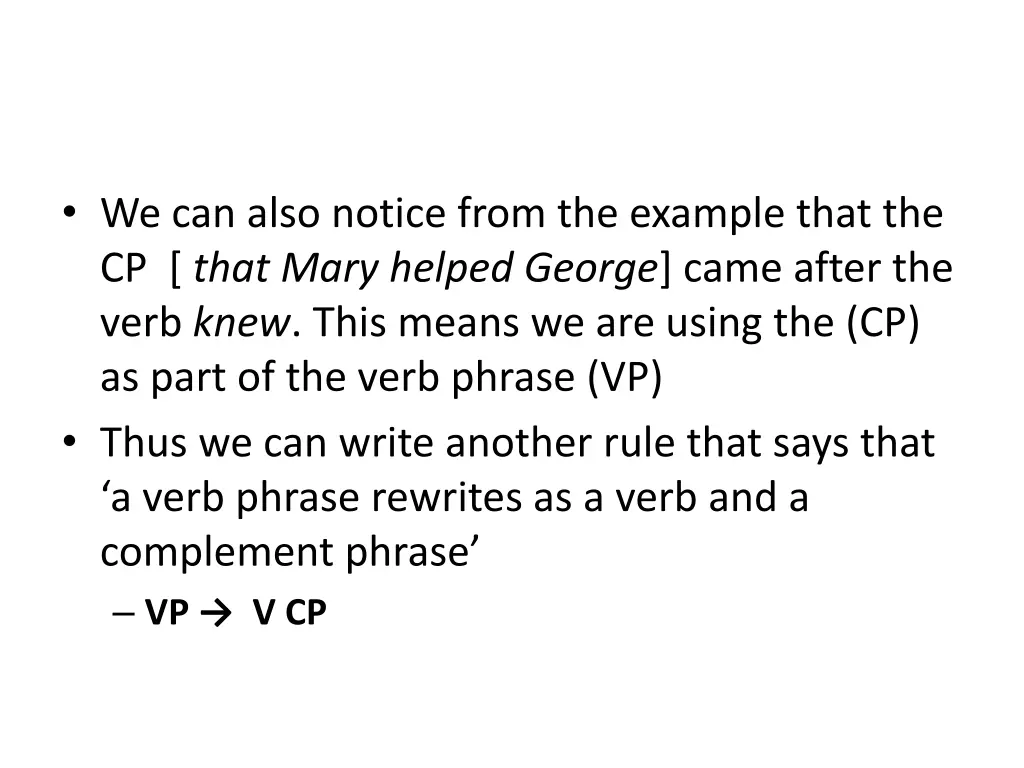 we can also notice from the example that