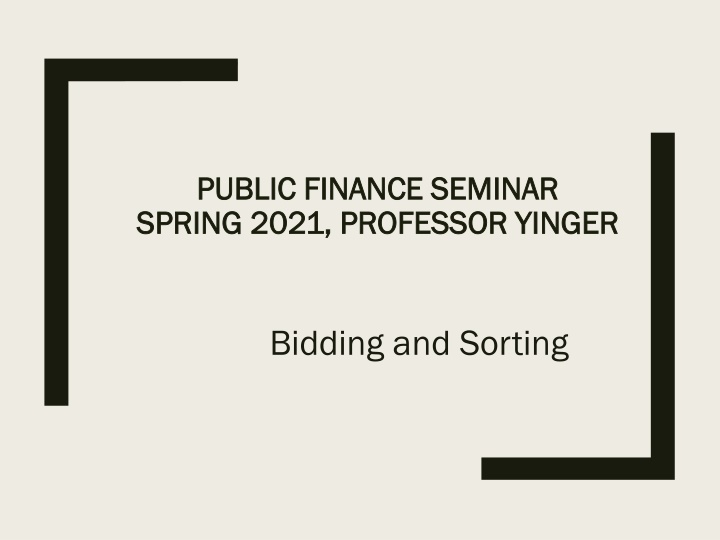 public finance seminar public finance seminar