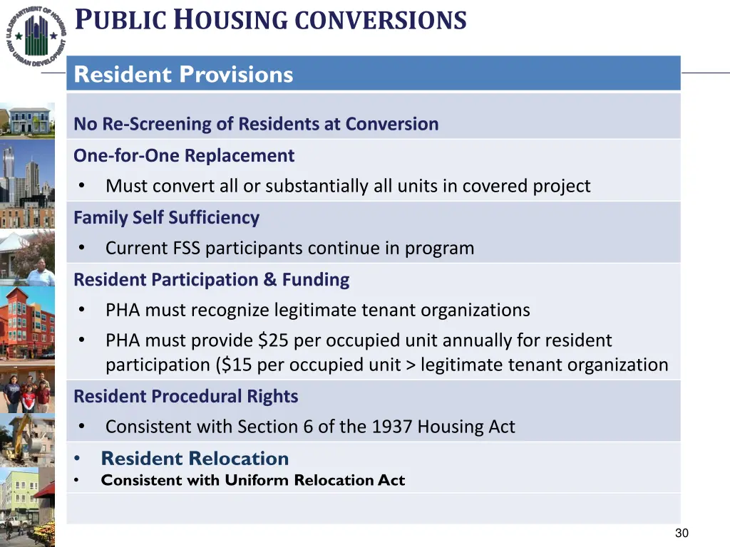 p ublic h ousing conversions
