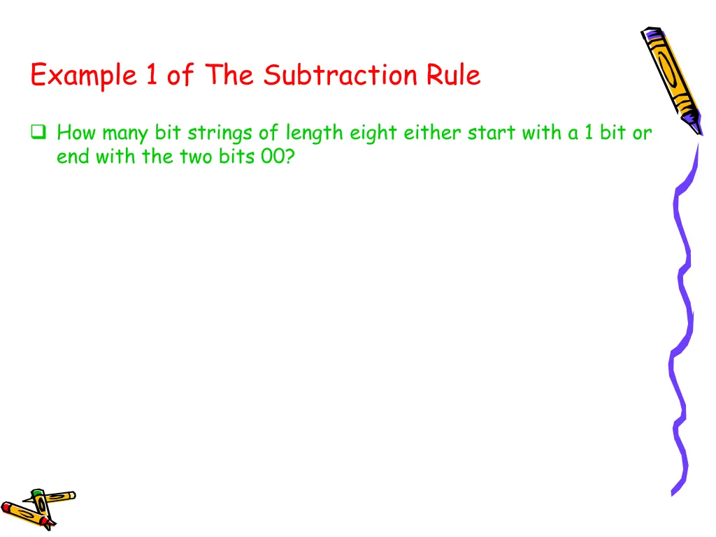example 1 of the subtraction rule