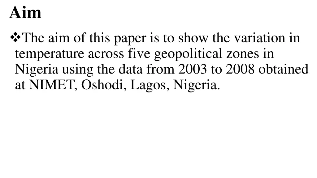 aim the aim of this paper is to show