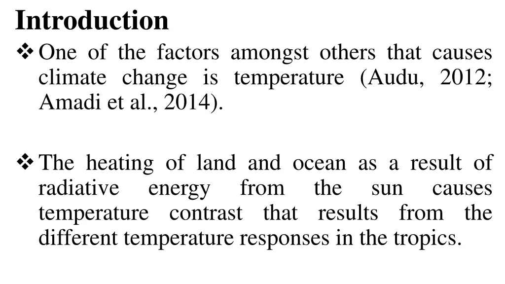 introduction one of the factors amongst others