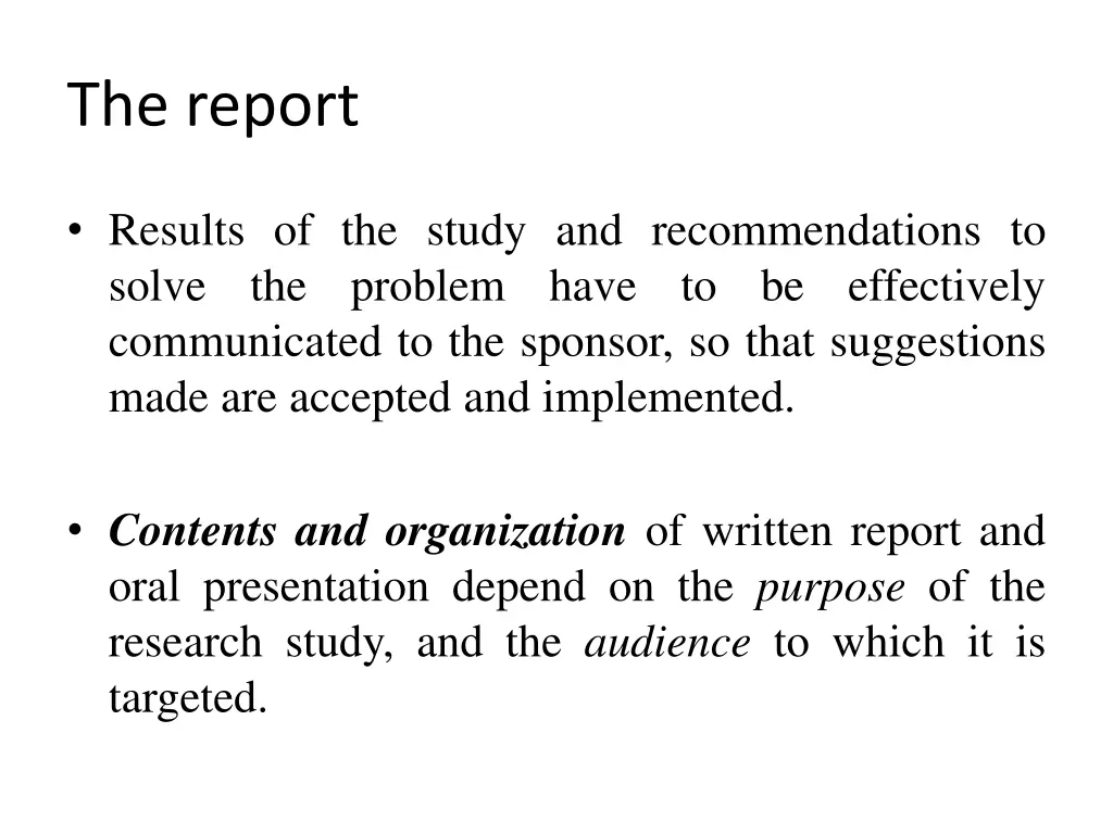 the report
