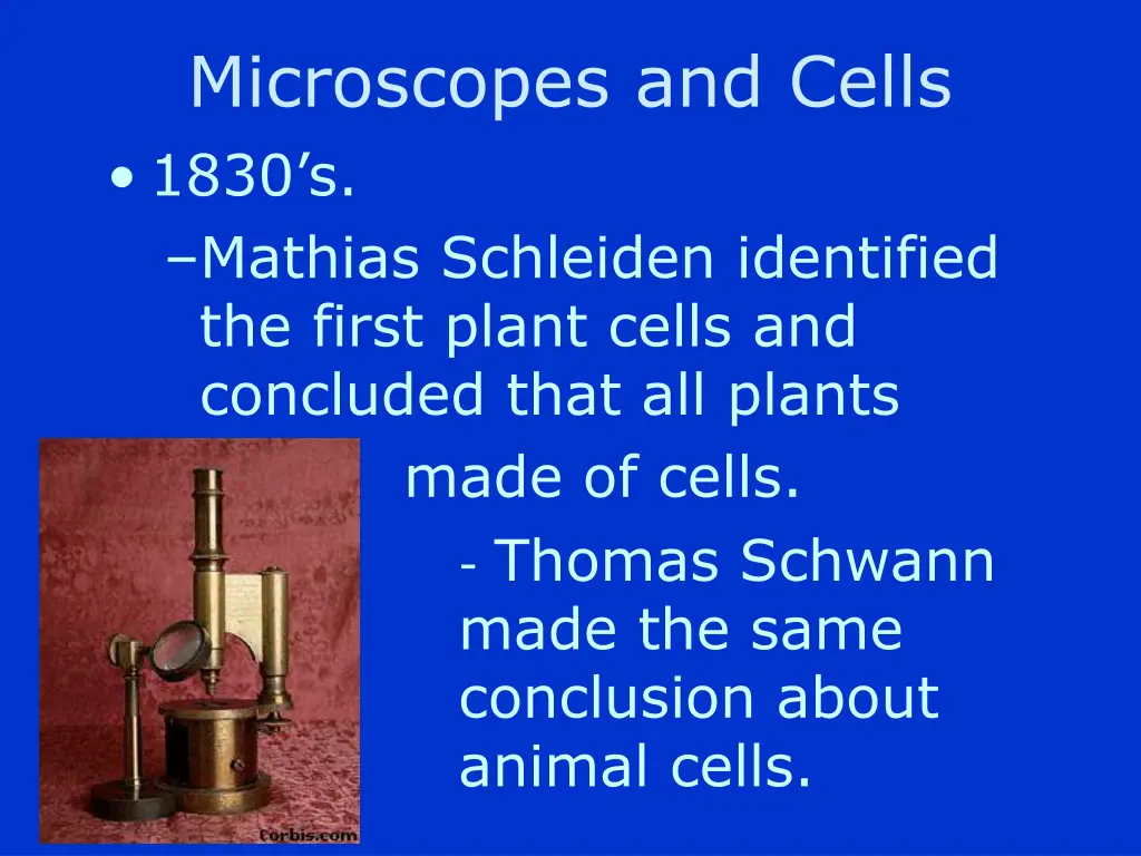 microscopes and cells 1830 s mathias schleiden