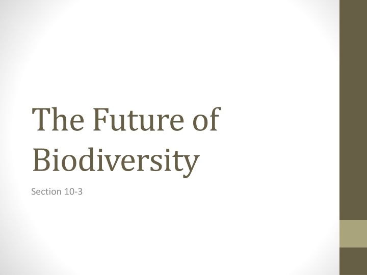 the future of biodiversity