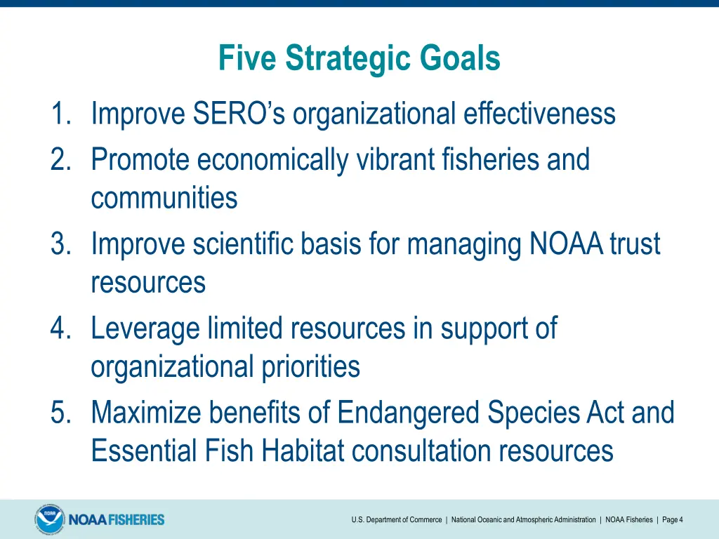 five strategic goals