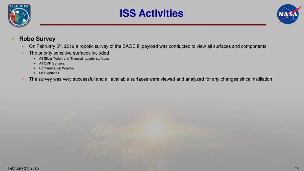 iss activities