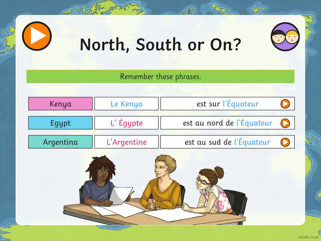 north south or on 1