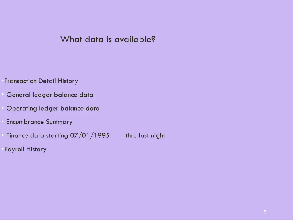 ods finance data
