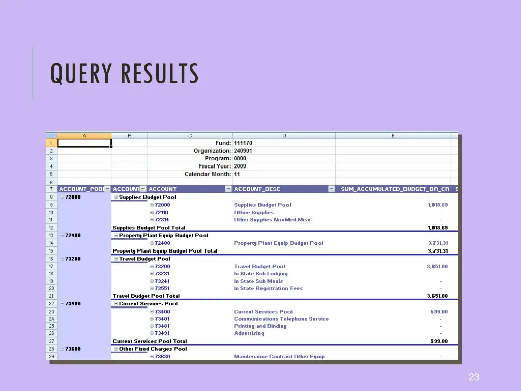 query results 2