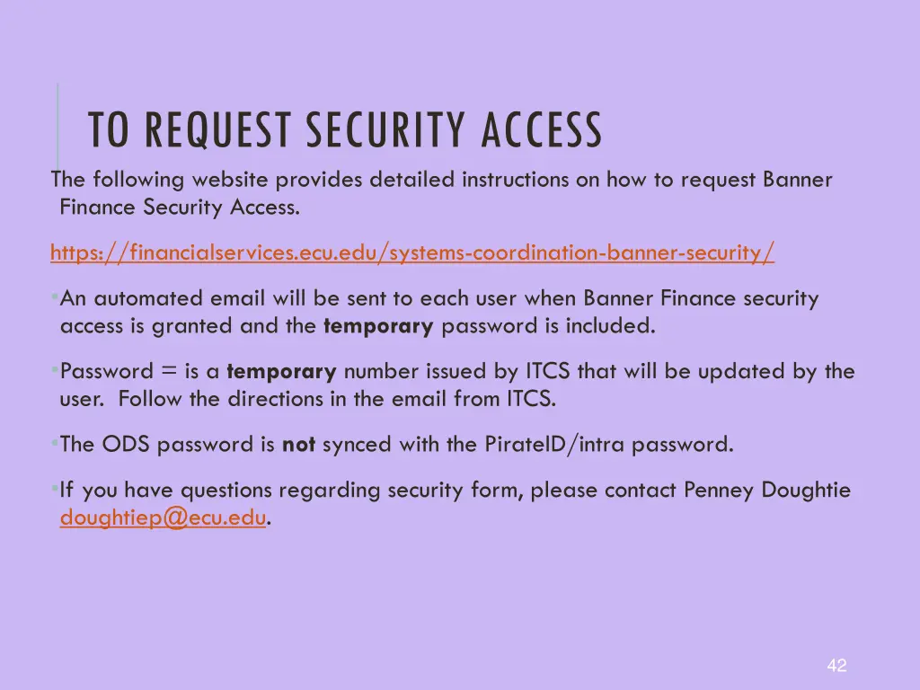 to request security access the following website