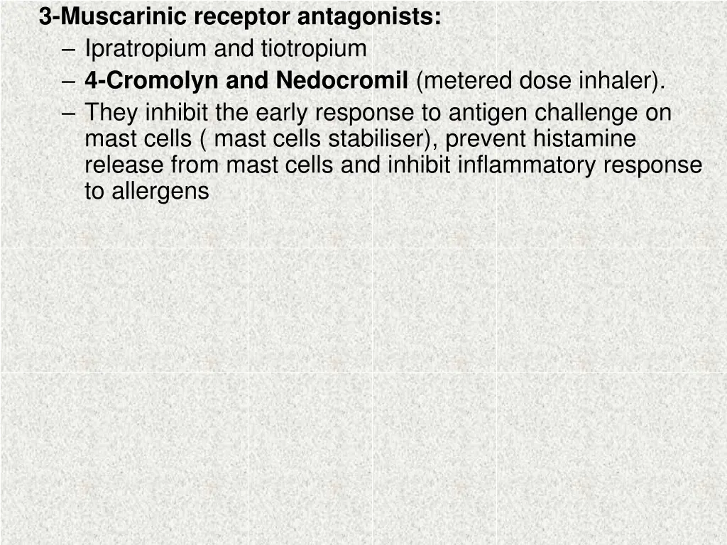 3 muscarinic receptor antagonists ipratropium