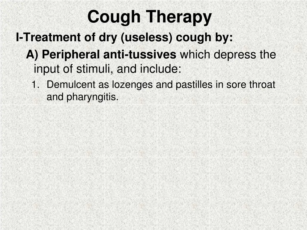 cough therapy