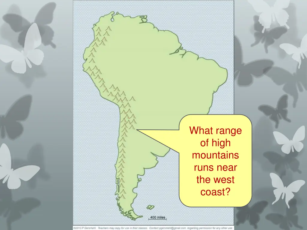 what range of high mountains runs near the west