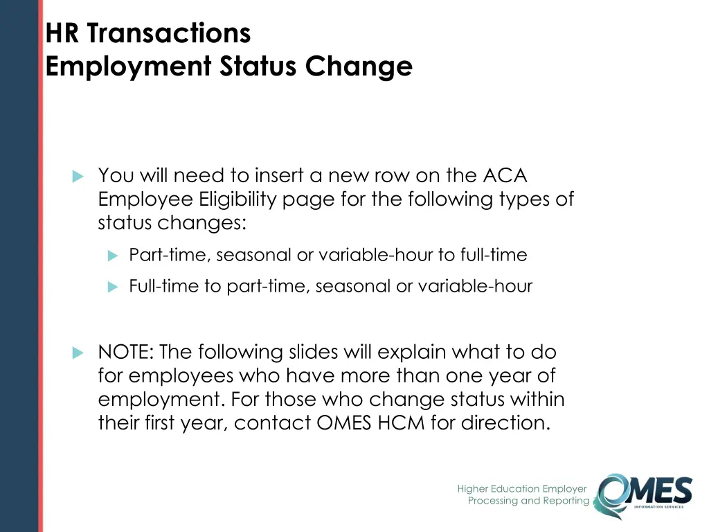 hr transactions employment status change