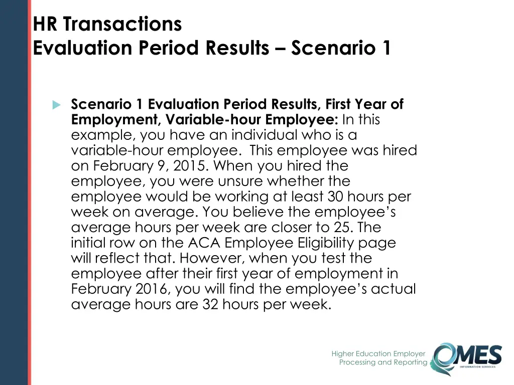 hr transactions evaluation period results 1