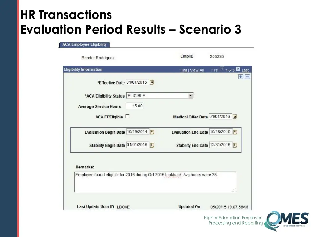 hr transactions evaluation period results 10