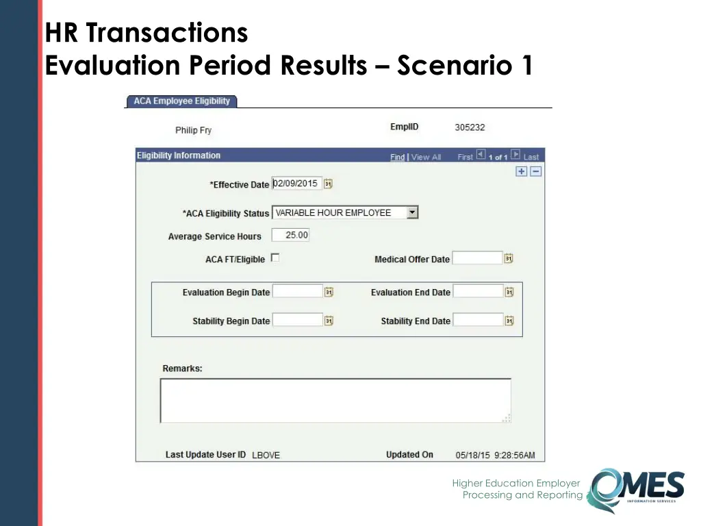 hr transactions evaluation period results 3