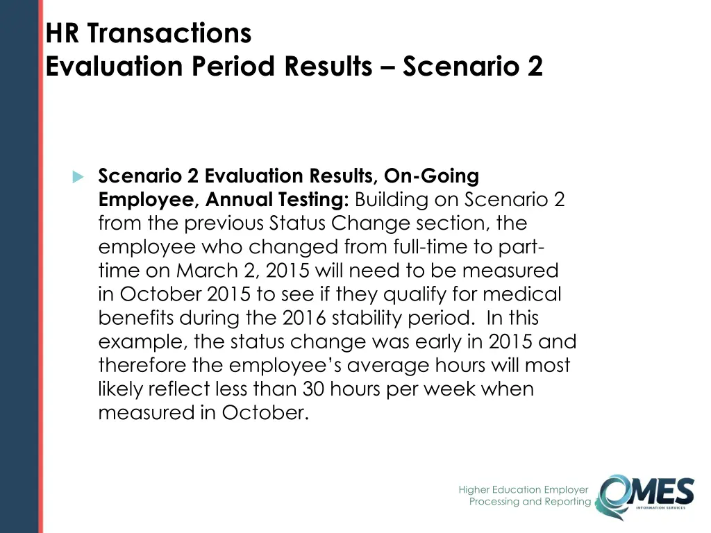 hr transactions evaluation period results 5