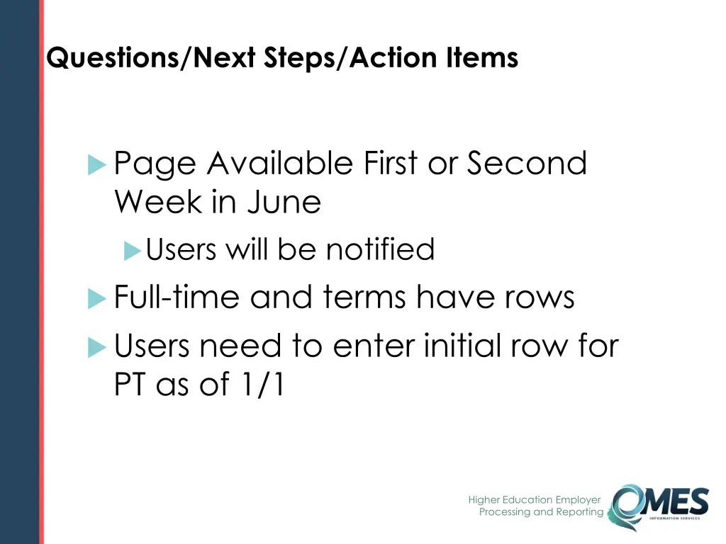 questions next steps action items