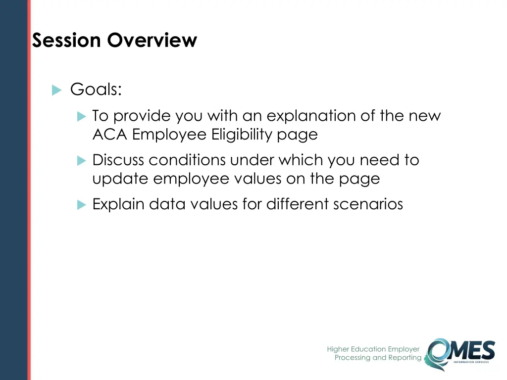 session overview