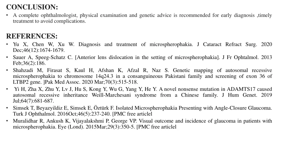conclusion a complete ophthalmologist physical
