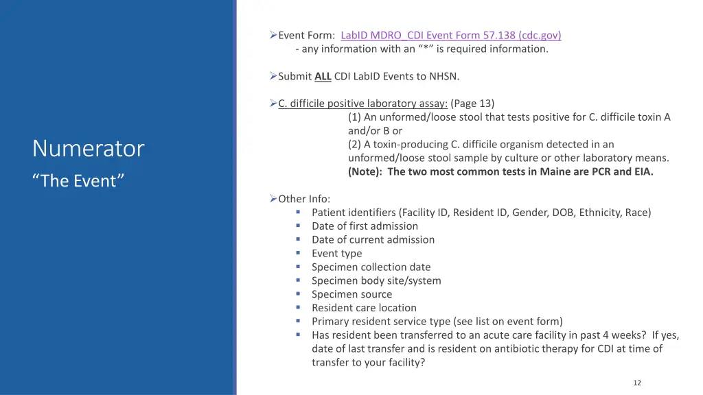 event form labid mdro cdi event form