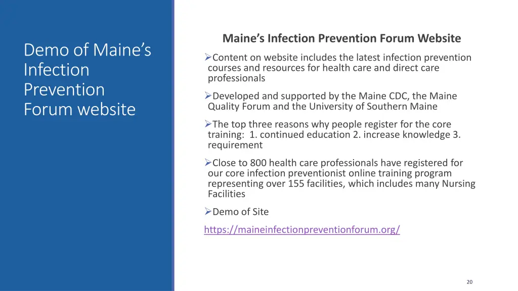 maine s infection prevention forum website