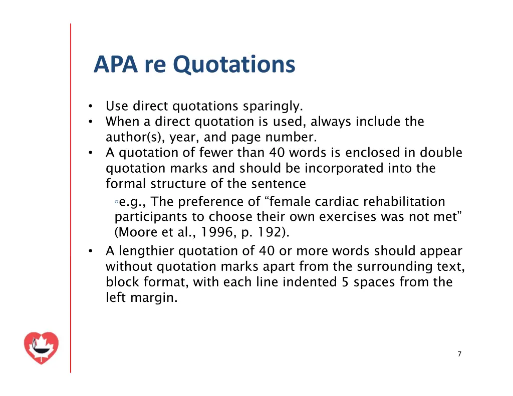 apa re quotations