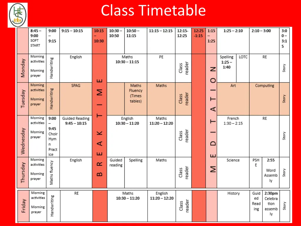class timetable