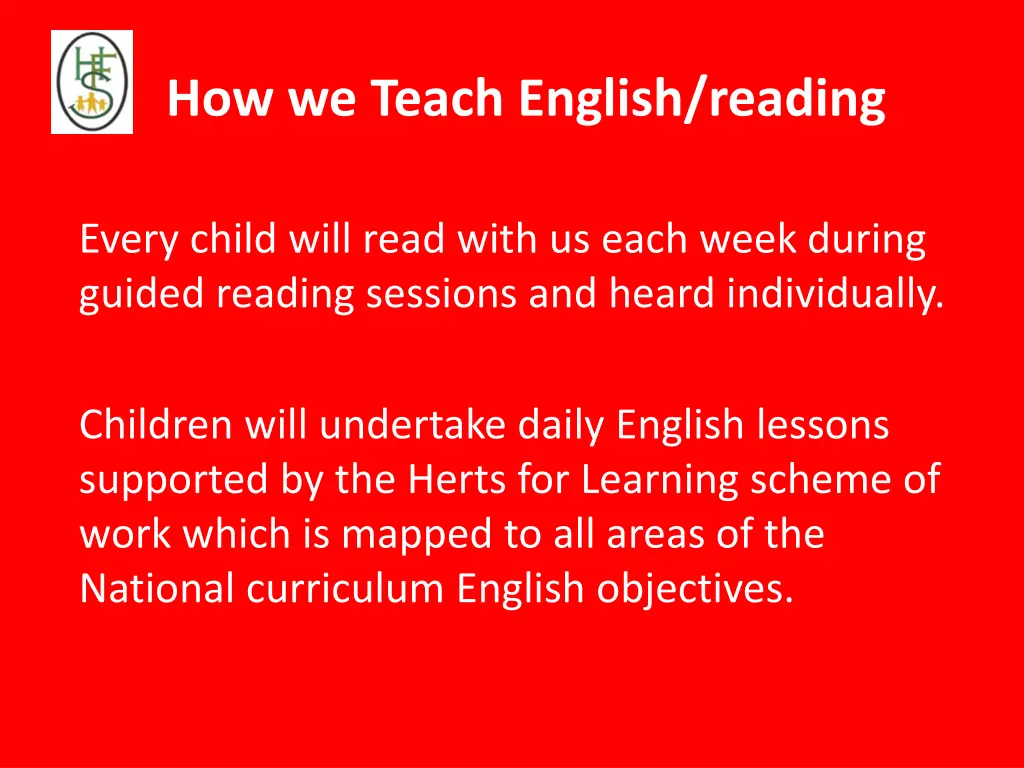 how we teach english reading