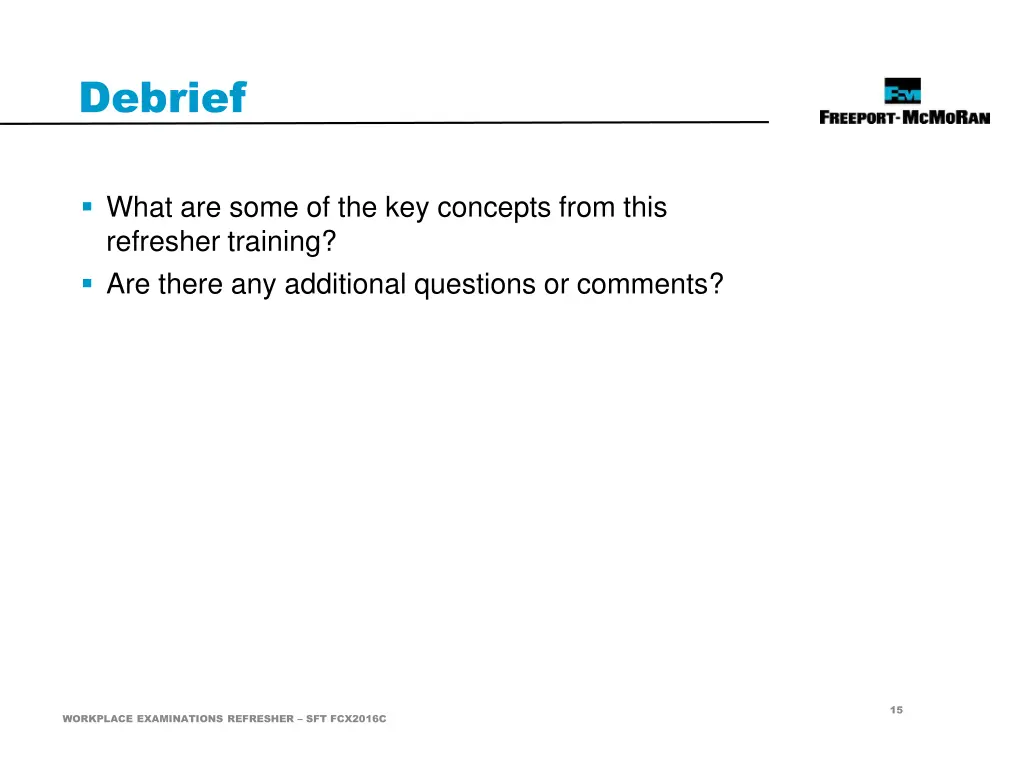 debrief 1